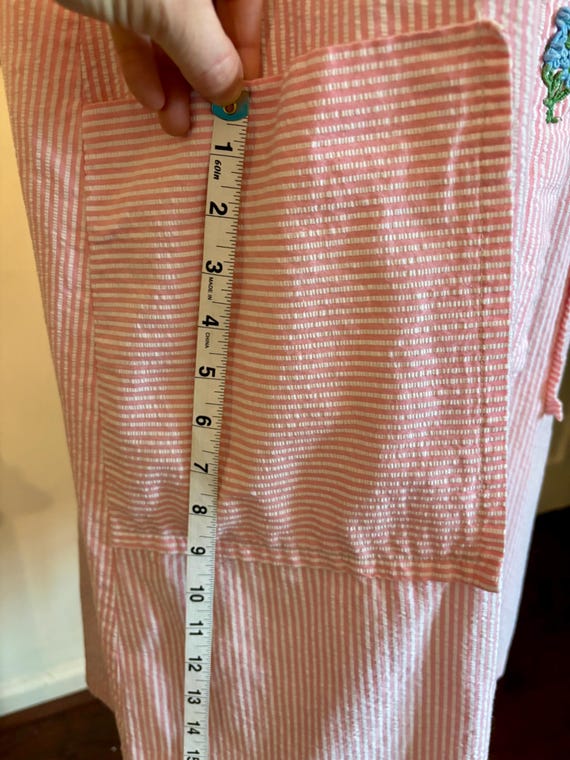 60s Loungcraft Original pink candy striped housed… - image 5