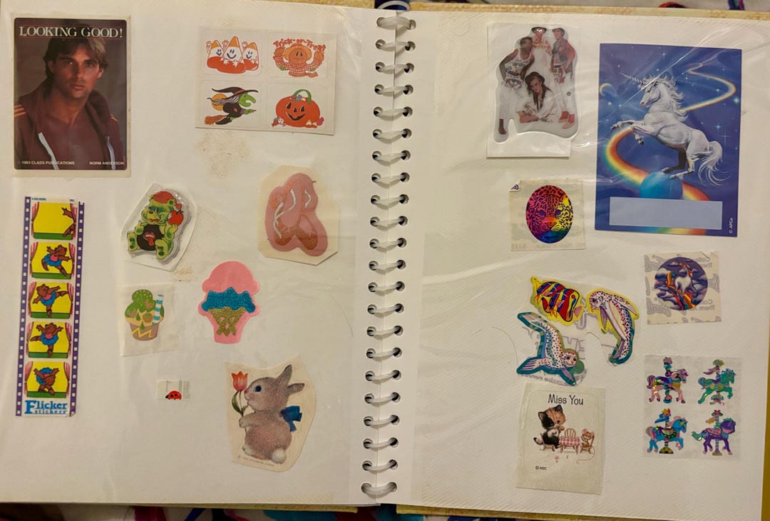 Vintage 80s Sticker Book - Etsy