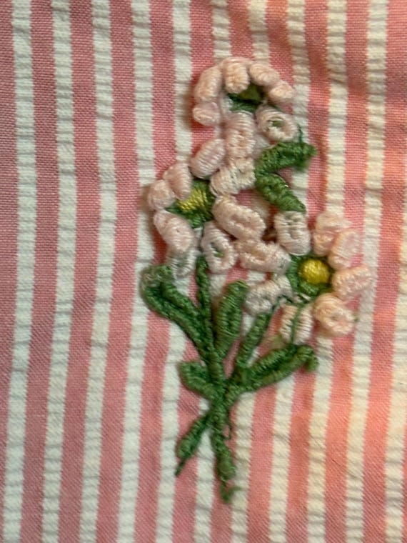 60s Loungcraft Original pink candy striped housed… - image 7