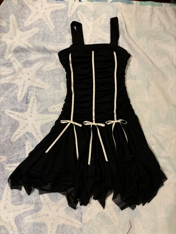 Vintage 90s Amy Byer black tulle whimsy goth styl… - image 1