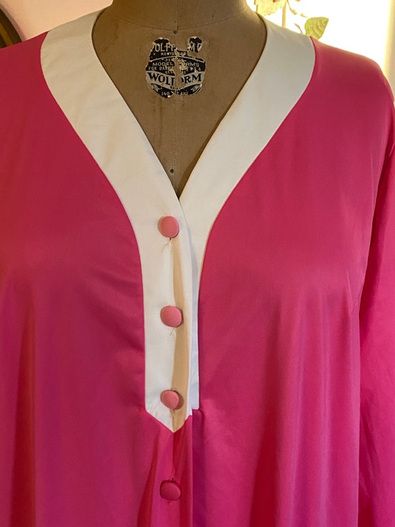 Vintage 70s Sears nylon kaftan robe mumu nightgow… - image 2