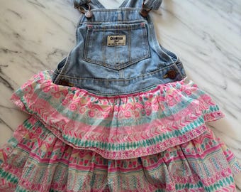 oshkosh denim tulle dress Toddler Sparkly Tulle & Denim Jumper Dress - OshKosh B'gosh