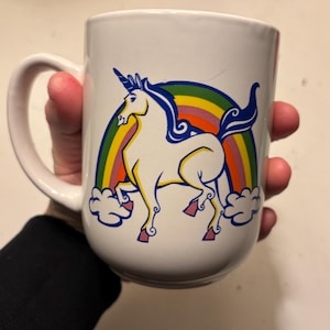 70s Unicorn Rainbow Mug Royal Norfolk Stoneware 80s Unicorn Mug - Etsy