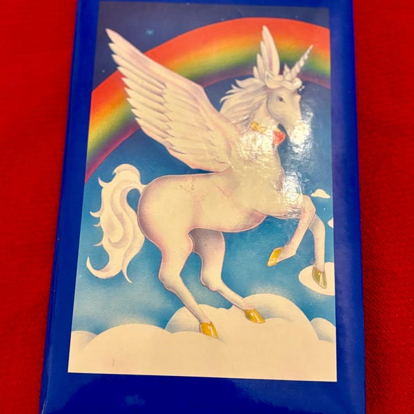Vtg 80s unicorn photo album Autumn Rose 80s kid vintage sticker book unicorn pics