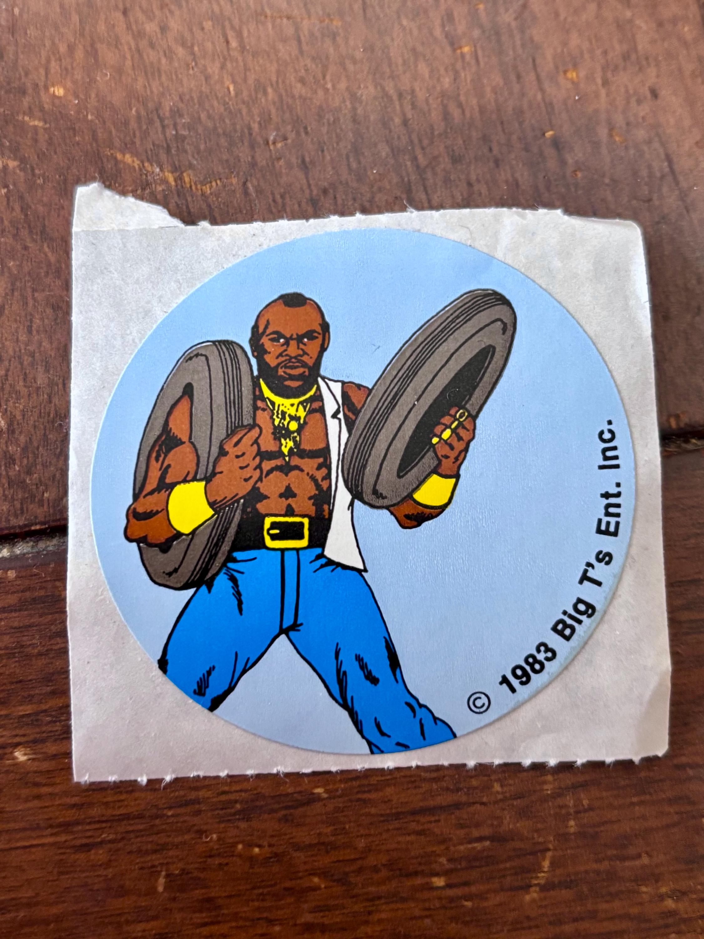 Retro Mr. T Scratch and Sniff Sticker 1983 Big T's Ent. Inc Mr. T