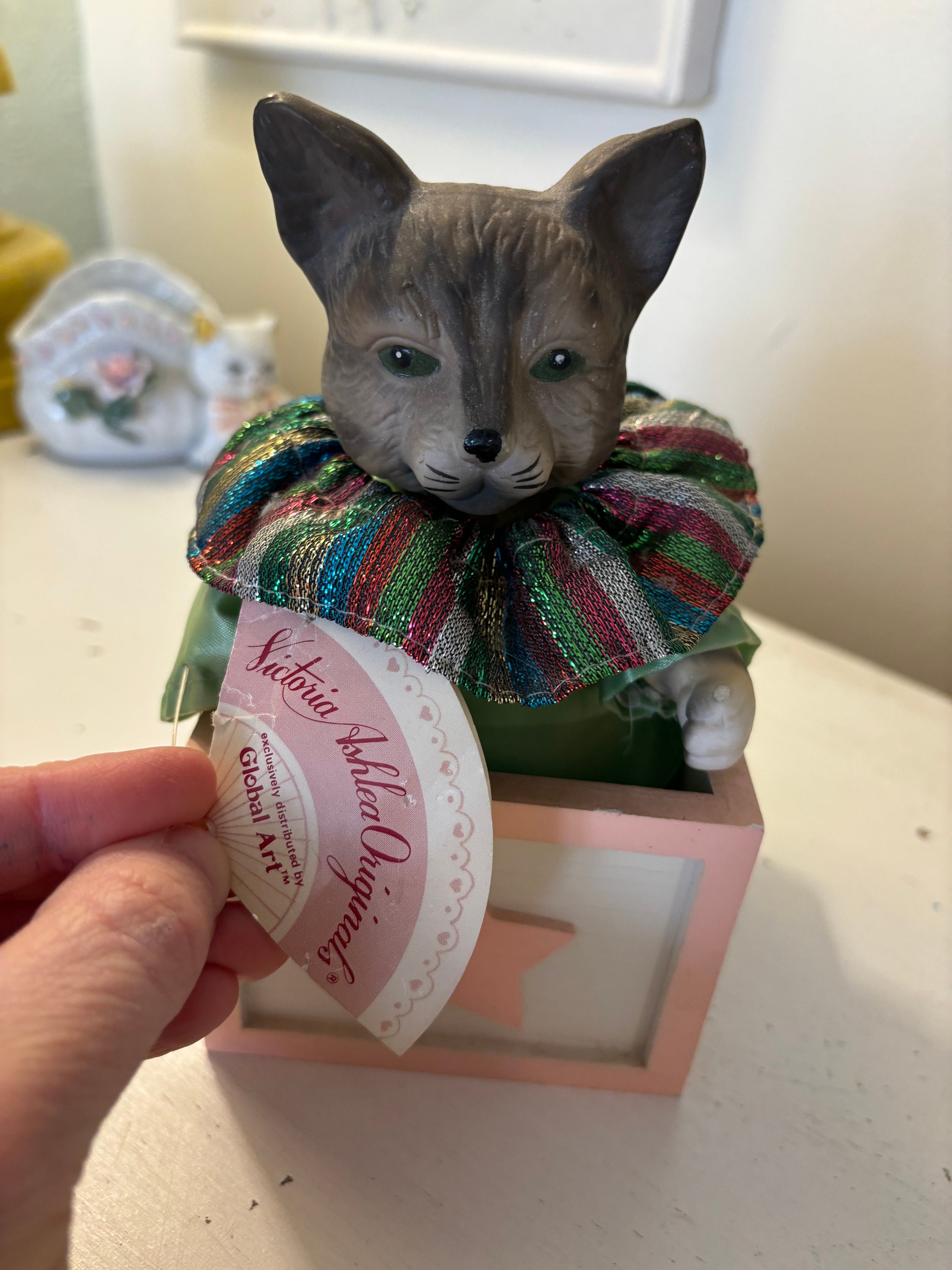 Victoria Jester Victoria Ashlea Originals Kitty Jester Music Box Vintage 1986 Bette ...