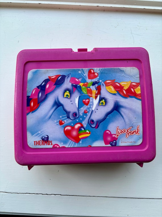 Retro 90s Lisa Frank unicorn lunchbox