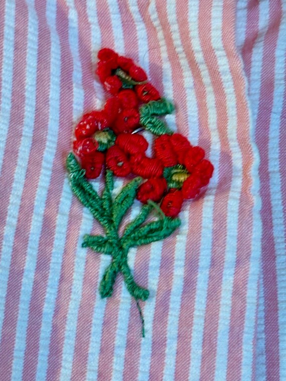 60s Loungcraft Original pink candy striped housed… - image 6