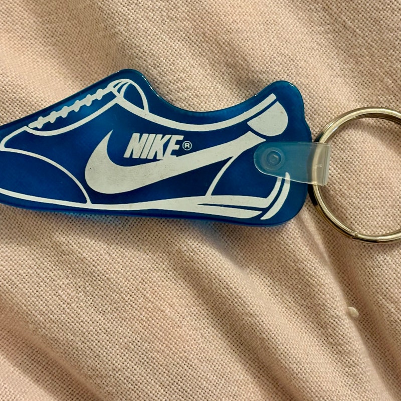 nike keychain in shoe