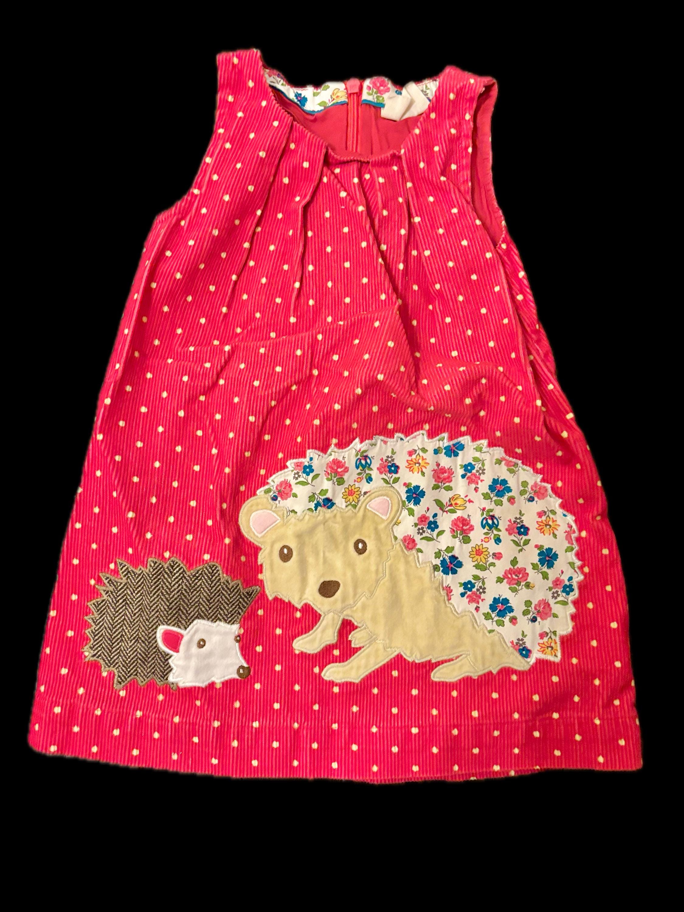 Mini Boden Hedgehog Dress Pink Corduroy Sz 1.5-2 Years BTS Wear Fall Wear -  Etsy