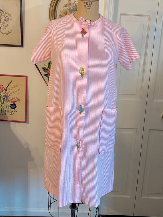 60s Loungcraft Original pink candy striped housed… - image 2