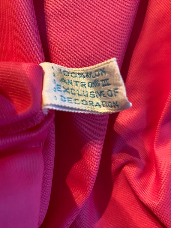 Vintage 70s Sears nylon kaftan robe mumu nightgow… - image 9