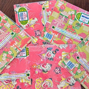 Assortiment d'emballages cadeaux vintage, poinçon des années 70-90 et Cleo (1/2 livre) image 2