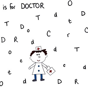 D is for Doctor, Letter Finder, Worksheet, Toddler, Preschool, Community Helpers