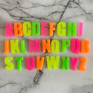 Neon Resin Letters, Numbers, Alphabet, Summer, Homeschool, Preschool, Elementary School, Toddler, Kids image 3