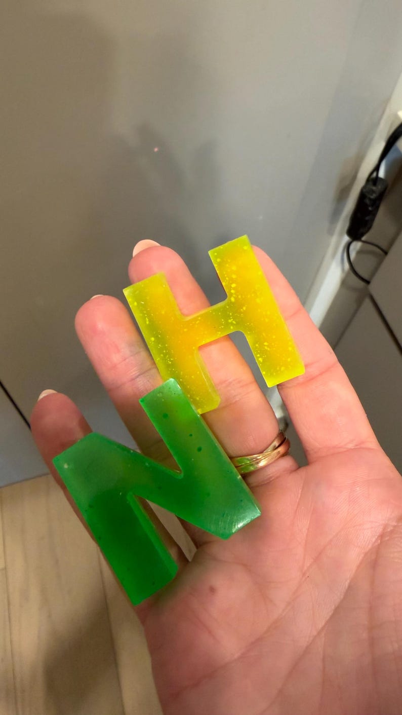 Neon Resin Letters, Numbers, Alphabet, Summer, Homeschool, Preschool, Elementary School, Toddler, Kids image 4