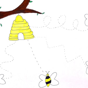 Pre-Writing Worksheet, Tracing Practice, Line Tracing, Toddler, Preschool