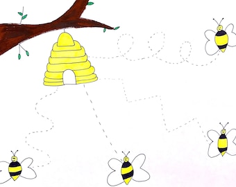 Pre-Writing Worksheet, Tracing Practice, Line Tracing, Toddler, Preschool