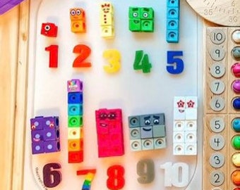 Numberblocks rainbow resin numbers, counting, math manipulative, homeschool, preschool