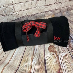 Keller Williams Fleece Blanket w/ Carrying strap; blanket, real estate blanket, kw blanket, portable blanket