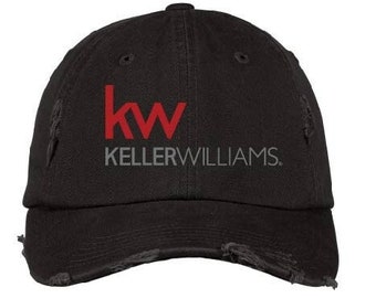 Keller Williams Trucker Cap - Distressed Real Estate Hat with Embroidered Logo
