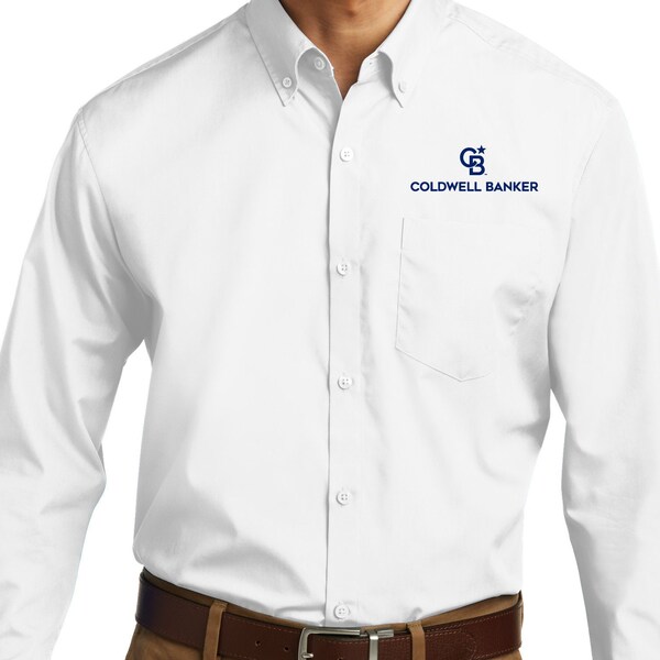 CB-Coldwell Banker Men's Dress shirt; CB Apparel, Embroidered Logo, Long sleeve, button down, dress shirt