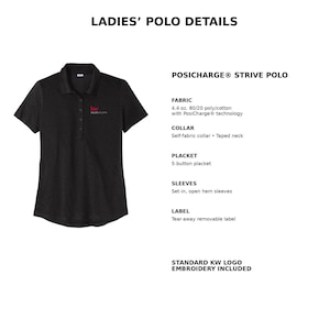 Keller Williams Ladies Polo, Short Sleeve Moisture-Wicking Shirt, Embroidered Logo, Poly Cotton 80/20 | Tailored Fit