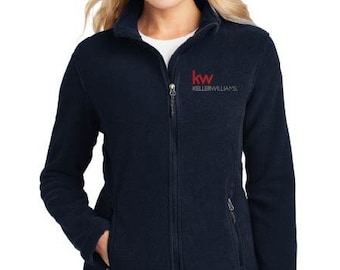 Keller Williams Ladies Fleece Jacket Embroidered Logo Real Estate Apparel