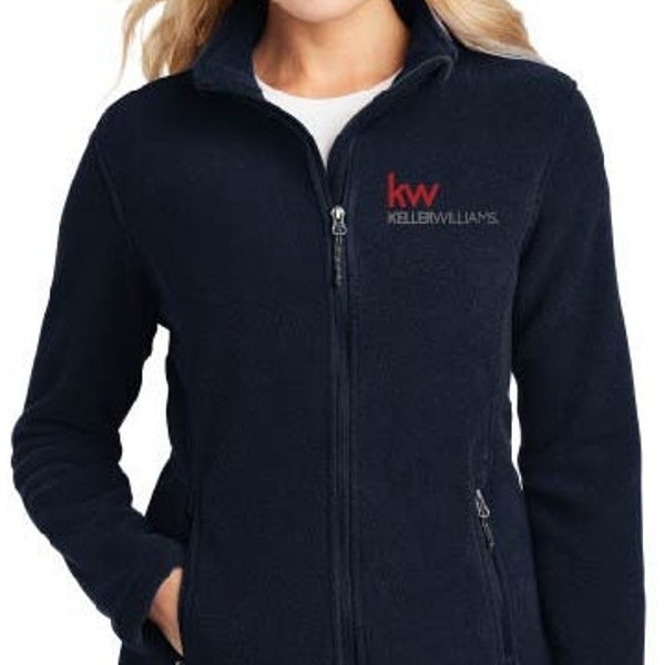 Keller Williams Ladies Fleece Jacket; KW Apparel, Embroidered Logo, fleece jacket, Ladies jacket, Ladies apparel, Real estate apparel