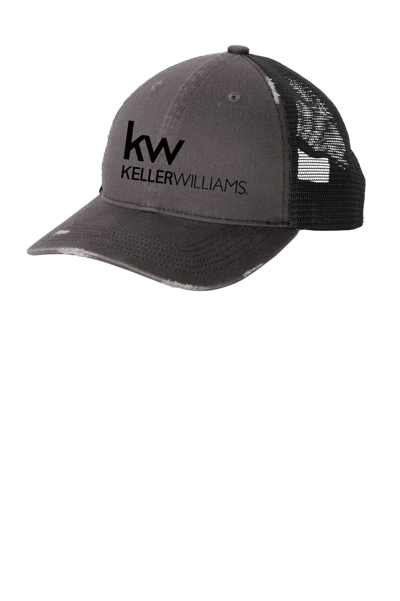 Keller Williams Distressed Cap With Mesh Back Mesh Back Kw Etsy