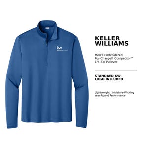 Keller Williams, Mens 14-Zip Pullover | Performance Polyester Interlock, Moisture-Wicking 3.8-Ounce