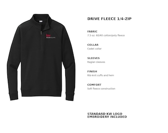 Keller Williams Fleece 1/4-Zip Pullover | Embroidered KW Logo | Real Estate Pullover