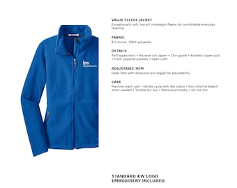 Keller Williams, Embroidered Fleece Jacket | Ladies Real Estate Apparel - 100% Polyester, Midweight