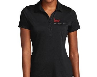 Keller Williams Ladies Moisture-wick polo; KW Apparel, Polos, Short Sleeve, Embroidered Logo, ladies polo, ladies KW, poly cotton