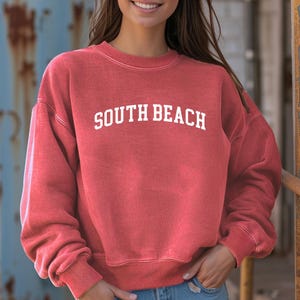 South Beach crewneck sweatshirt, Comfort Colors sweatshirt, cool sweatshirt, trendy sweatshirt, Vintage Comfort Colors Beach Sweatshirt