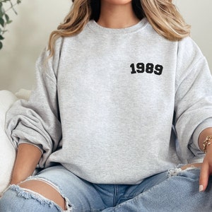 Moletom personalizado para ano de nascimento, moletom personalizado para ano, moletom para aniversário, camisa personalizada para aniversário, 30º aniversário, 40º aniversário