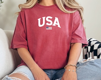USA Flag Shirt, 4th of July Shirt, Usa Shirt,Patriotic Tshirt, USA Comfort Colors Shirt, Comfort Colors Usa Flag Tee, Usa Comfort Colors Tee