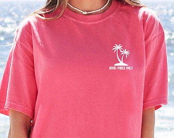 Comfort colors shirt, beach shirt, girl gifts, vacation t-shirt, cute shirts, summer shirt, summer beach t-shirt, oversized shirt