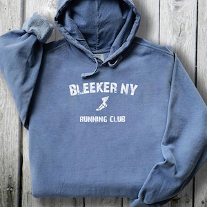 Bleeker Running Club Comfort Colors Hoodie, sweatshirts for women, crewneck  sweatshirt, girls sweatshirt, oversized sweatshirt,runner gifts
