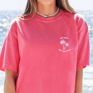 Camisa de verano, camisas de playa, camisas lindas, camiseta de mujer, camiseta de vacaciones, ropa linda de verano, camisas de vacaciones, regalos para niñas, camisa Comfort Colors