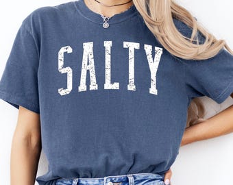 Camisa de verano con colores cómodos, camisa de playa salada, camisa de moda, camiseta retro, camisas de vacaciones, camisa holgada y holgada para mujer, regalos para niñas