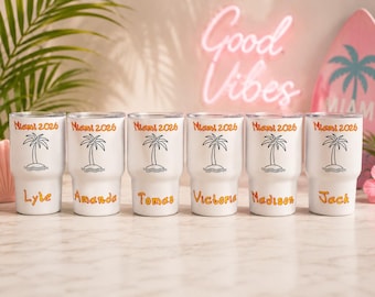 Personalized Mini Stainless Steel Shot Glass | Custom Party Favor | Bachelorette Gift, Girls Trip Cup, Birthday Favor, Wedding