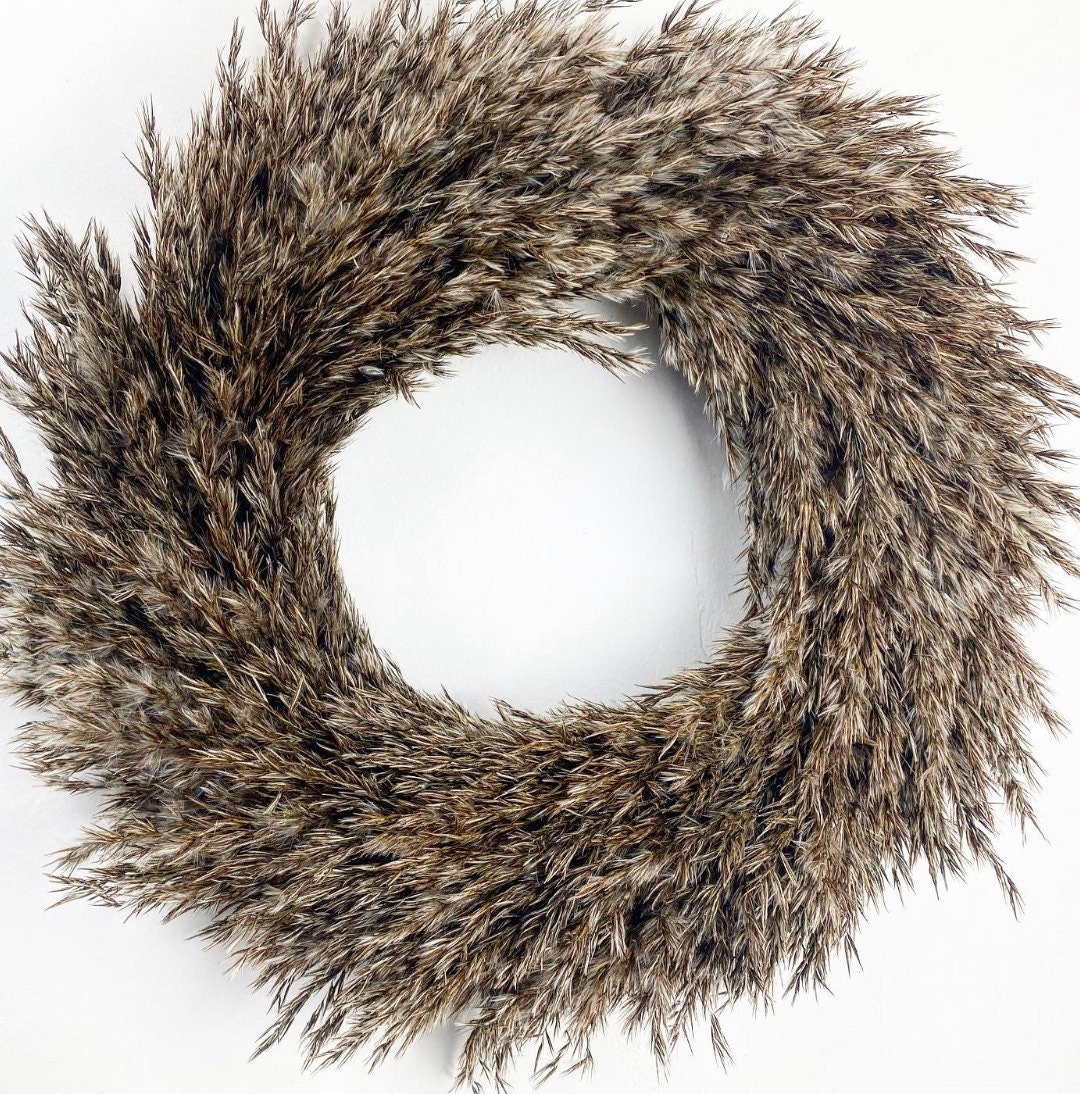 Handmade unique wreath, hanging pampas grass wreath, hanging home decor, wedding decor, Natural wreath, handmade door decor