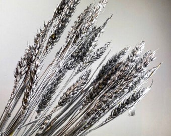 Wheat Bunch, Dried Wheat Bunch, Dried Bunch, Dried Flower Arrangements, Dried silver flowers, Silver Wheat, Christmas table decor, Christmas