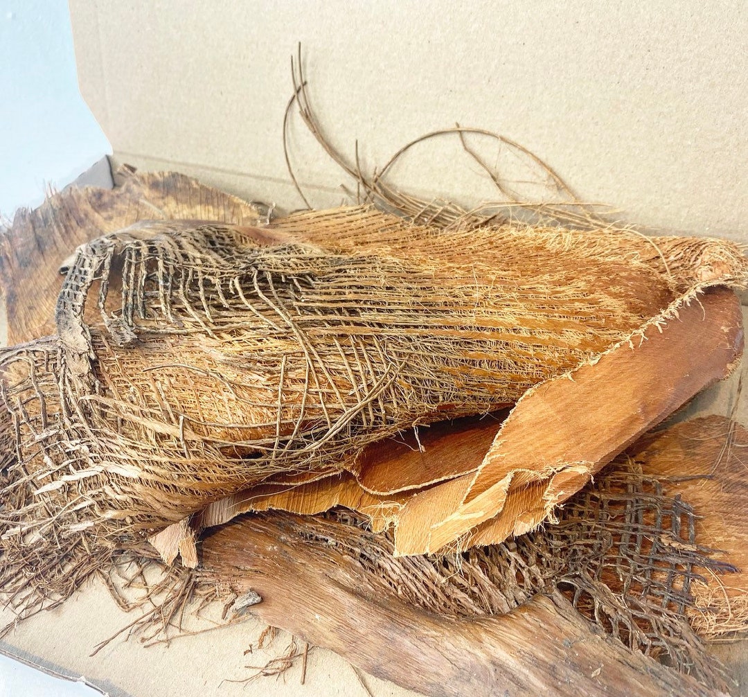 Natural Dried Palm Fiber Sheets. Natural Product for DIY. Natural
