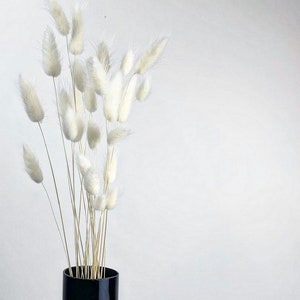 Briefkasten getrocknete Blumen, DIY Briefkasten Getrocknet. Wunderschöne naturbelassene getrocknete Hasenschwänze, naturbelassenes rustikales Wohndekor, zartes weißes Lagurusgras