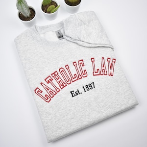 Catholic Law Customizable Embroidered Crewneck Sweatshirt