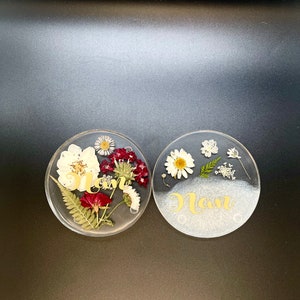 Handmade Resin Coaster: Dried Flowers, Mum/Nan Gift bild 3