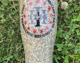 Benutzerdefinierte 2.Änderung Becher - Camo Man Glitter Harz gebogener Becher - 20 Unzen und 30 Unzen Becher