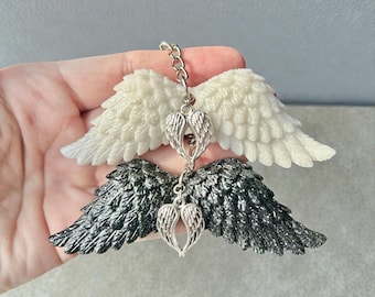 Furry Angel Wings Hair Clips | Angelcore Plush Wings Fuzzy 
